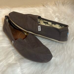 TOMS Gray Canvas Shoes